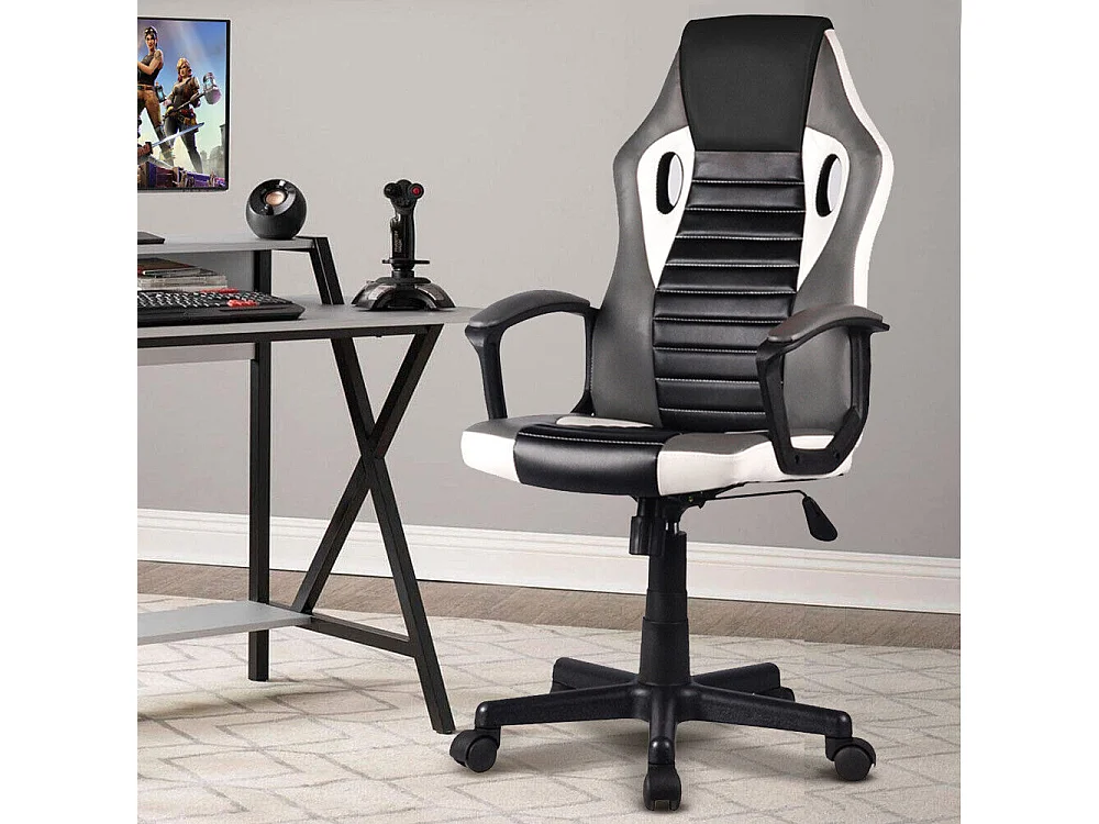 Sedia Poltrona Gaming Scrivana Ufficio Casa Regolabile Girevole Direzionale Grey