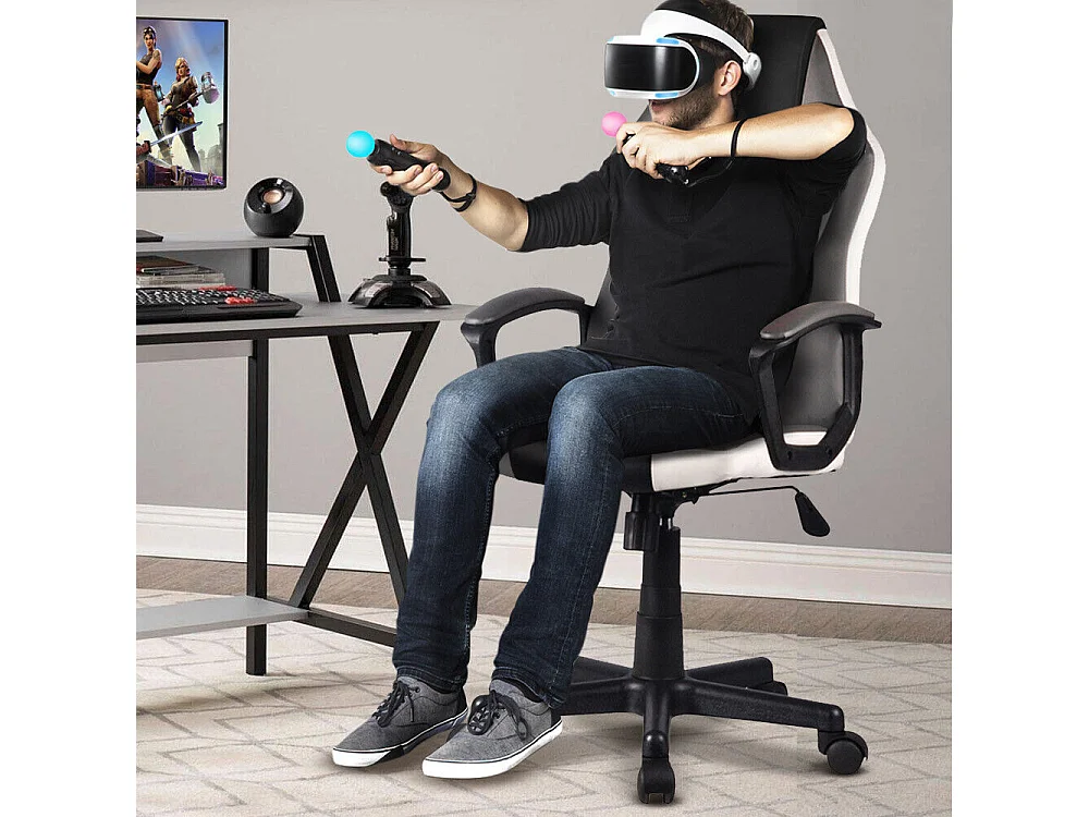 Sedia Poltrona Gaming Scrivana Ufficio Casa Regolabile Girevole Direzionale Grey