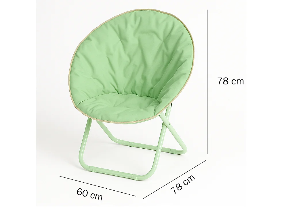 Sedia Pieghevole Moon Regista Poltrona Relax Ergonomica Salvia Salvaspazio 60x78