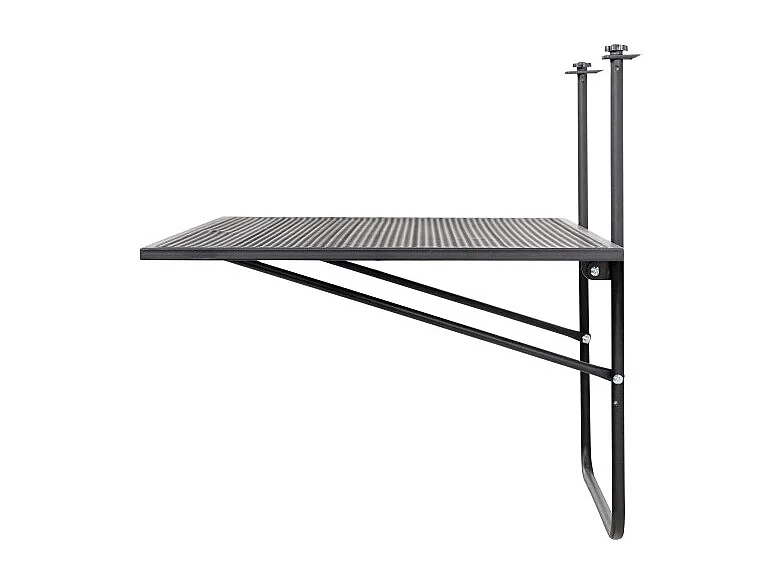 Tavolo Ribaltabile Da Balcone Giobbe Nero 70x45x52cm