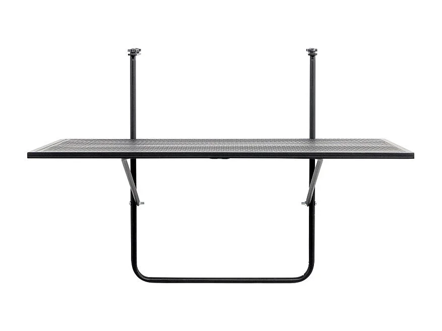 Tavolo Ribaltabile Da Balcone Giobbe Nero 70x45x52cm