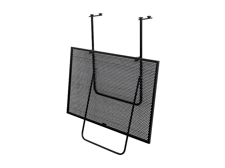 Tavolo Ribaltabile Da Balcone Giobbe Nero 70x45x52cm
