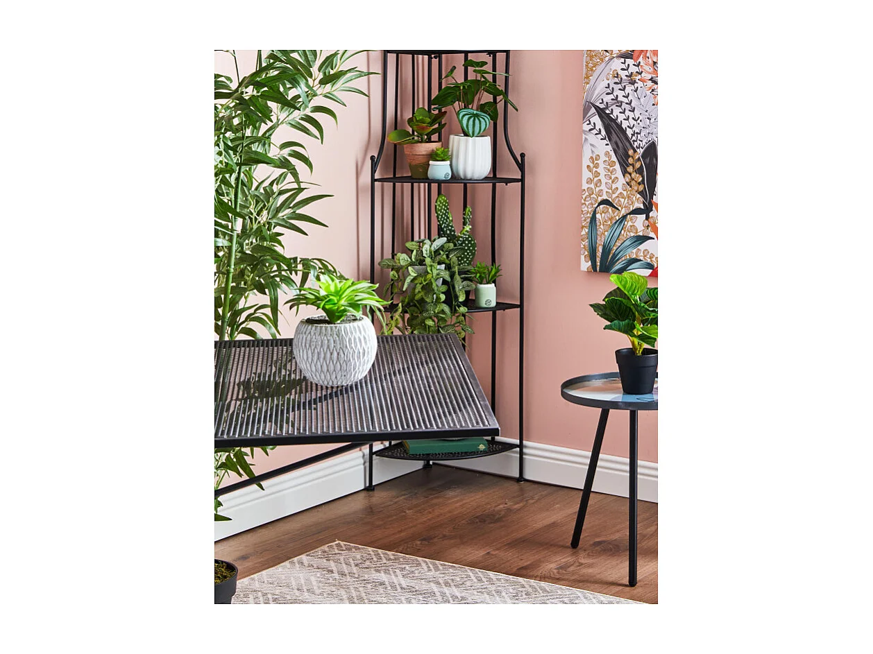 Tavolo Ribaltabile Da Balcone Giobbe Nero 70x45x52cm