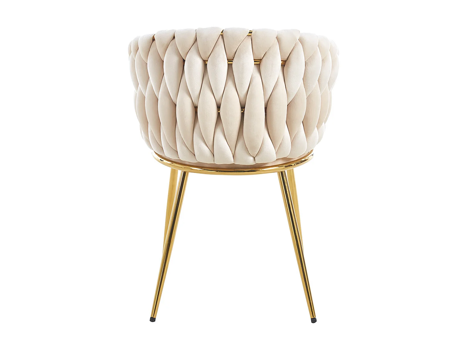 Set 2 Sedie per Sala da Pranzo e Ufficio in Velluto Beige Sedia Ergonomica