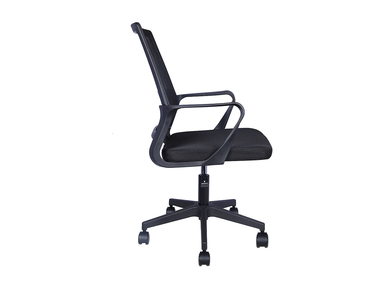 Sedia da Scrivania Nera con Ruote Piroettanti Seduta Ergonomica Ufficio e Casa