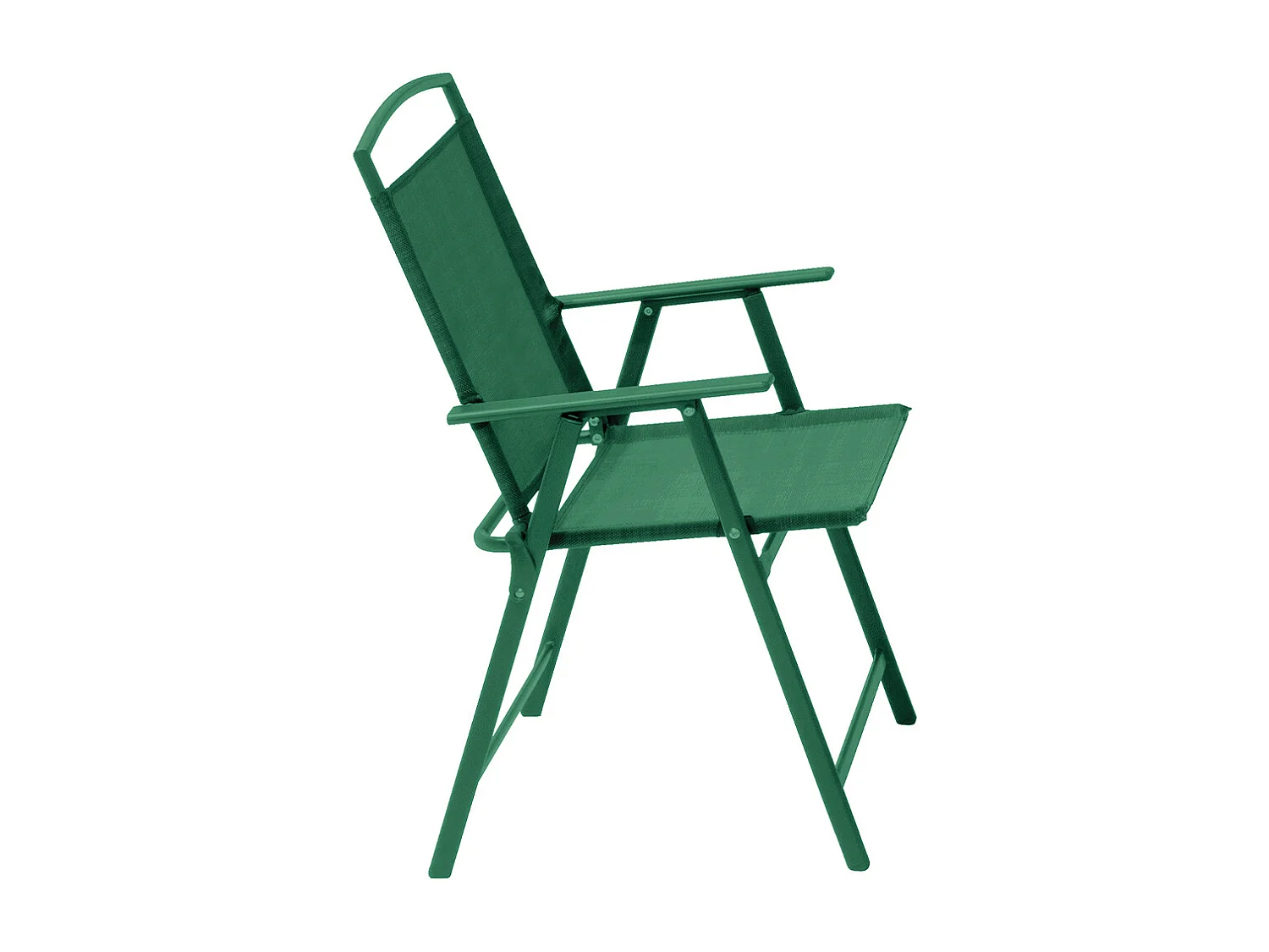 Set da Pranzo 6 Pezzi per Giardino Patio con Ombrellone 4 Sedie Pieghevoli Verde