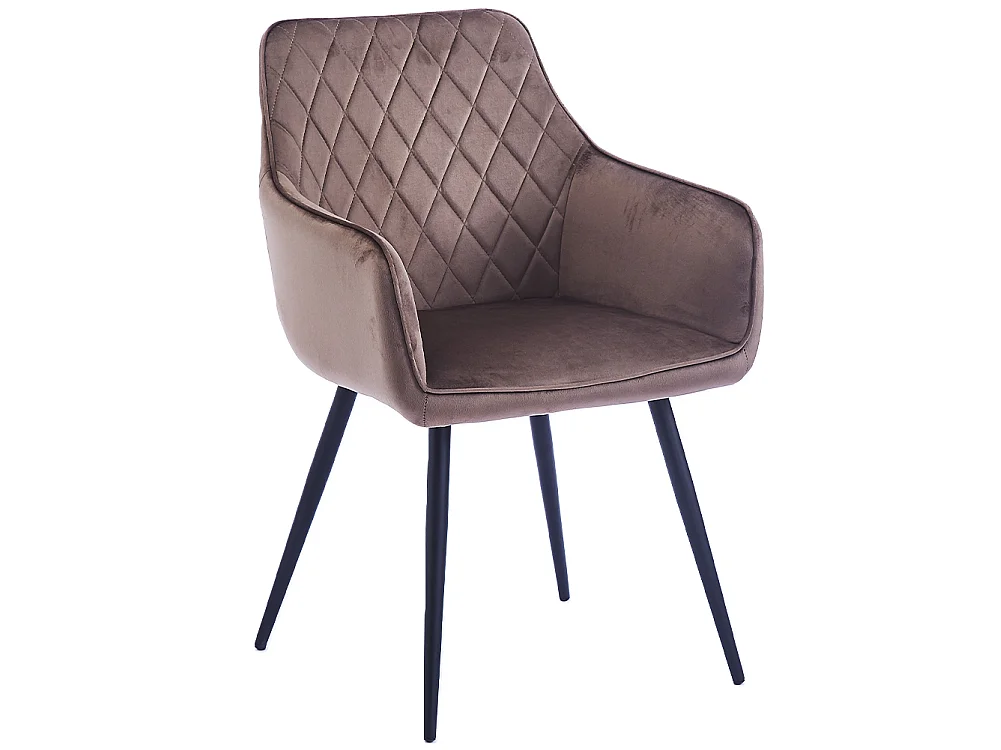 Set 2 Sedie da Pranzo in Velluto Marrone Ergonomica Poltrona Sedia Ufficio Casa