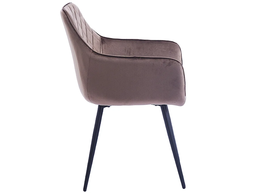 Set 2 Sedie da Pranzo in Velluto Marrone Ergonomica Poltrona Sedia Ufficio Casa