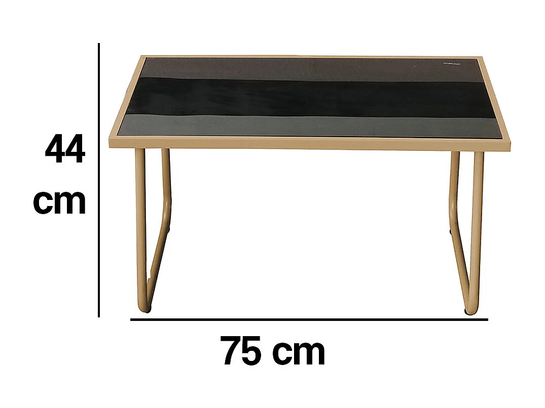 Set Salotto da Giardino con 2 Sedie Divano e Tavolino per Patio Esterno Beige