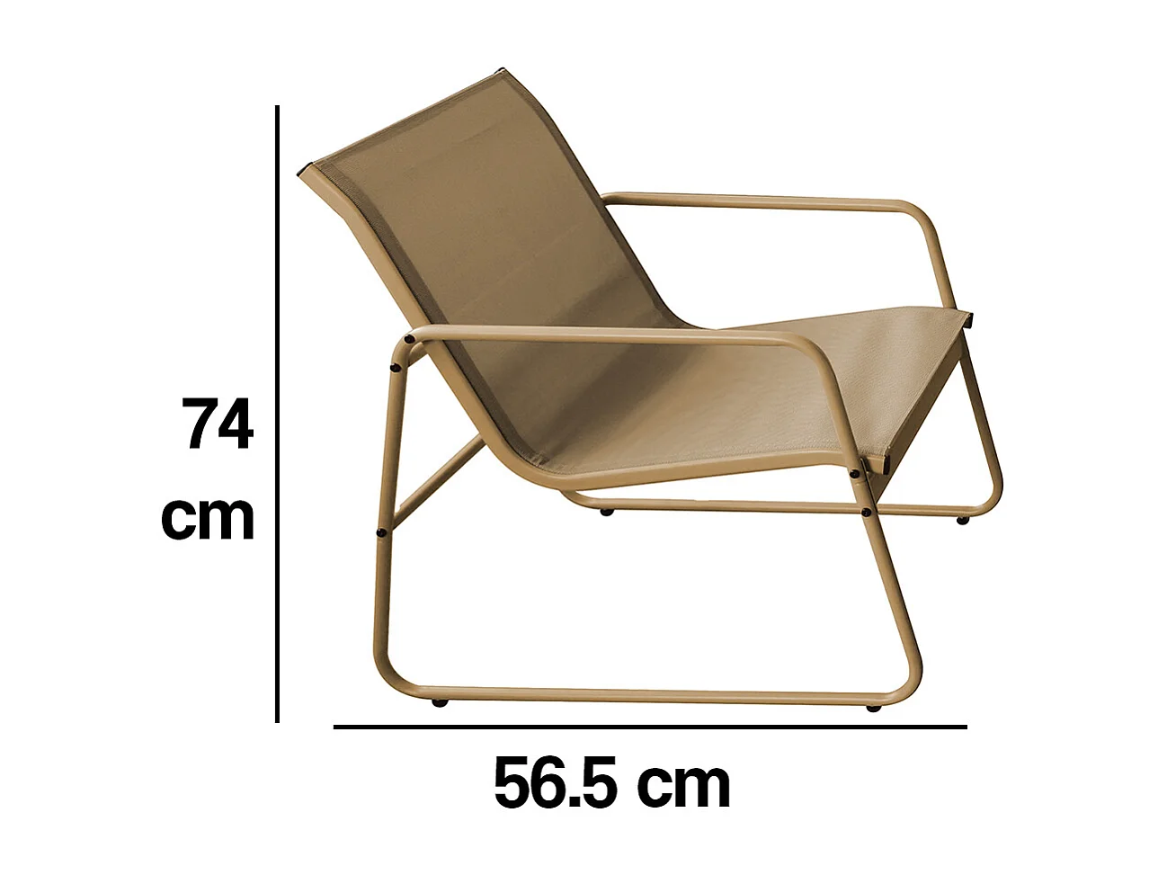 Set Salotto da Giardino con 2 Sedie Divano e Tavolino per Patio Esterno Beige
