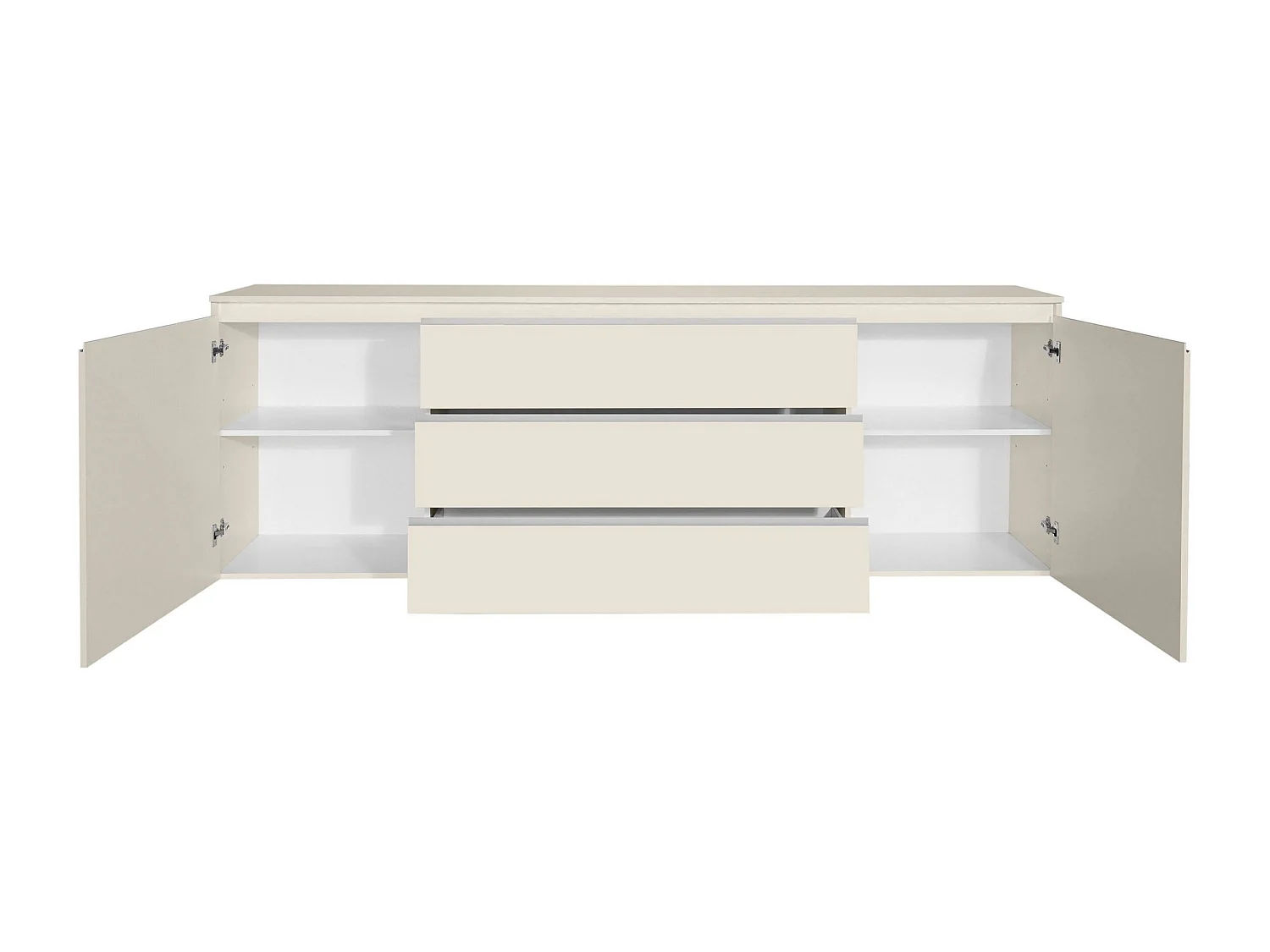 Buffet MAGIC avec 2 portes et 3 tiroirs cachemire 240x40x80 cm