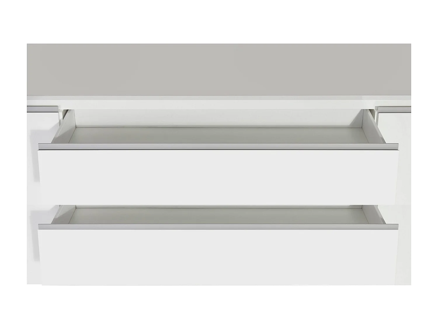 Mobile porta TV  Magic con 2 ante e 2 cassetti bianco lucido 240x40x55 cm