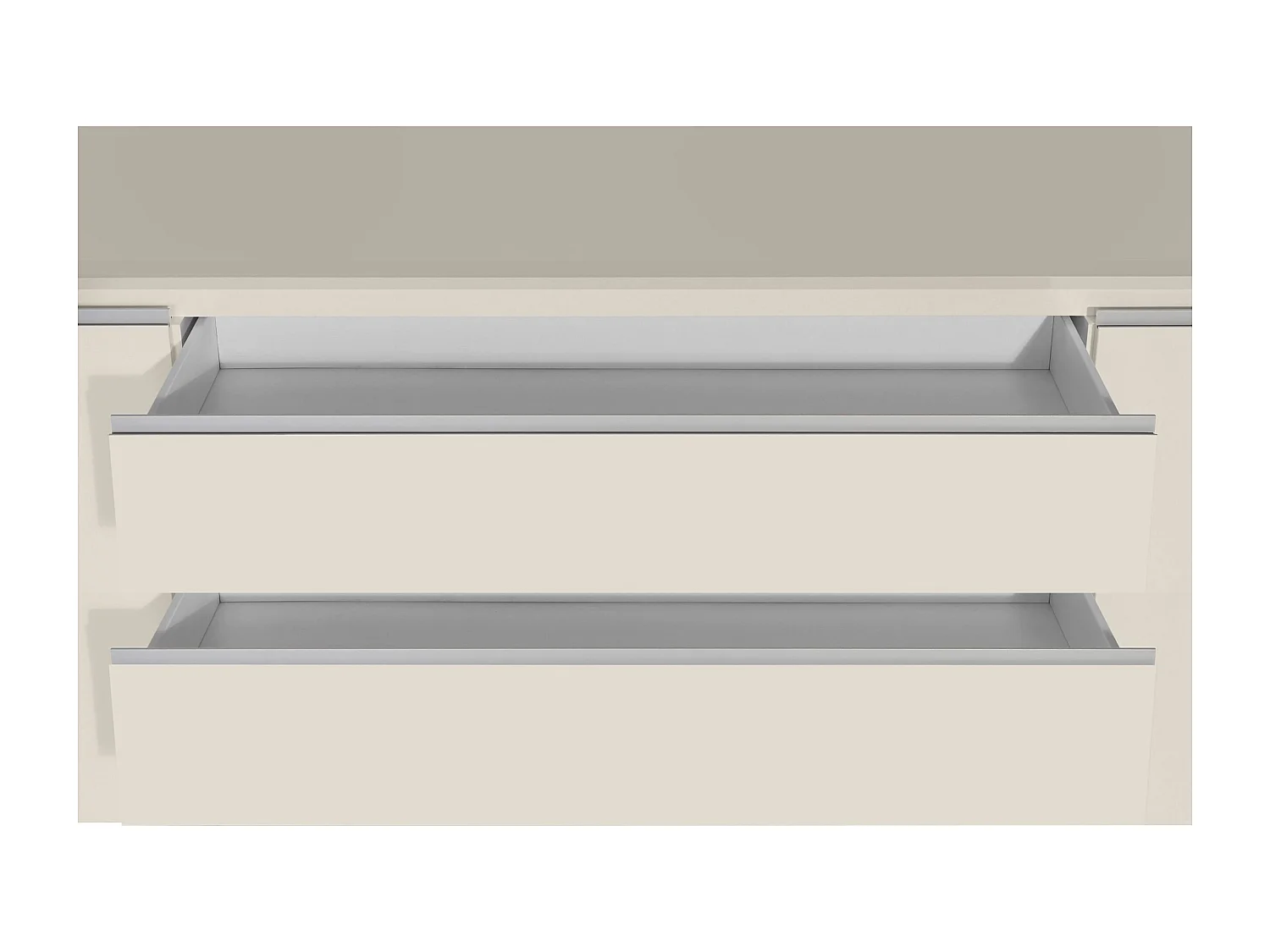 Mobile porta TV  Magic con 2 ante e 2 cassetti cashmere 240x40x55 cm