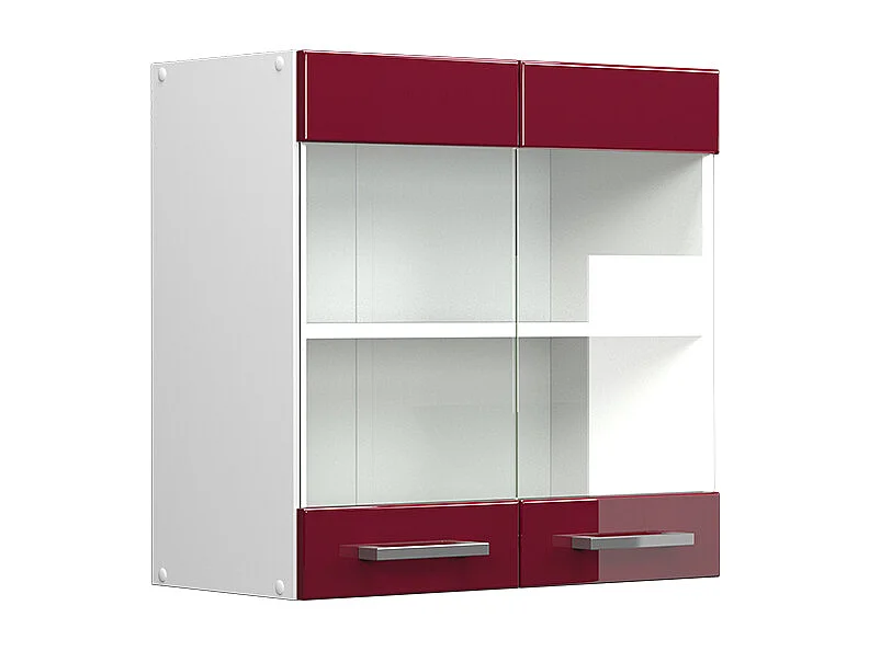 Façade de cuisine rouge brillant 59.2x1.6x59 r-line