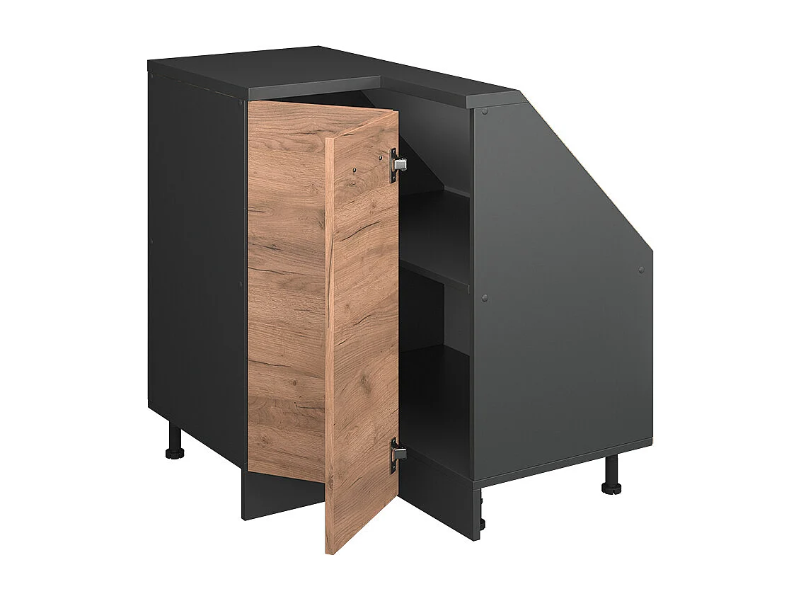 Meuble de cuisine dangle pour combles chêne de force doré 75.6x75.6x81.6 r-line