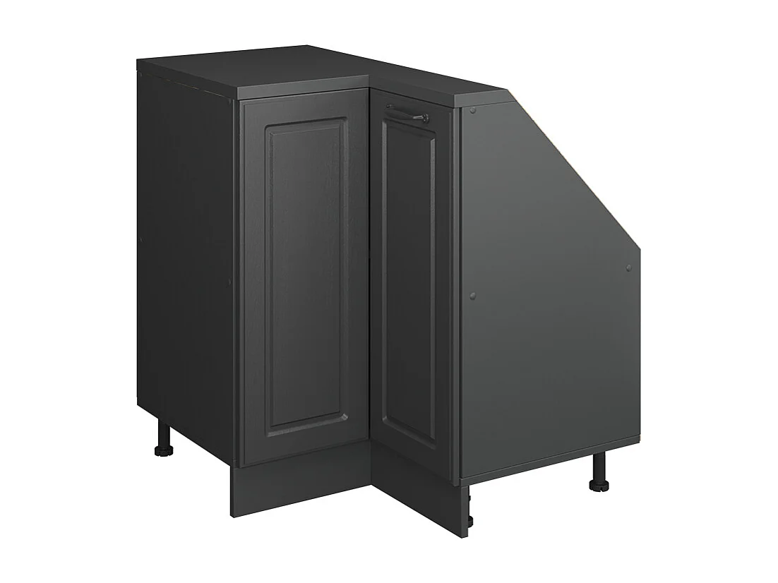 Corner kitchen cabinet for sloping roofs anthracite country house 75.6x75.6x81.6 r-line