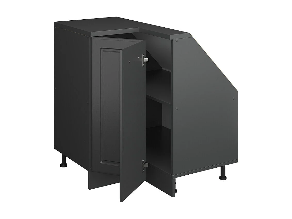 Corner kitchen cabinet for sloping roofs anthracite country house 75.6x75.6x81.6 r-line