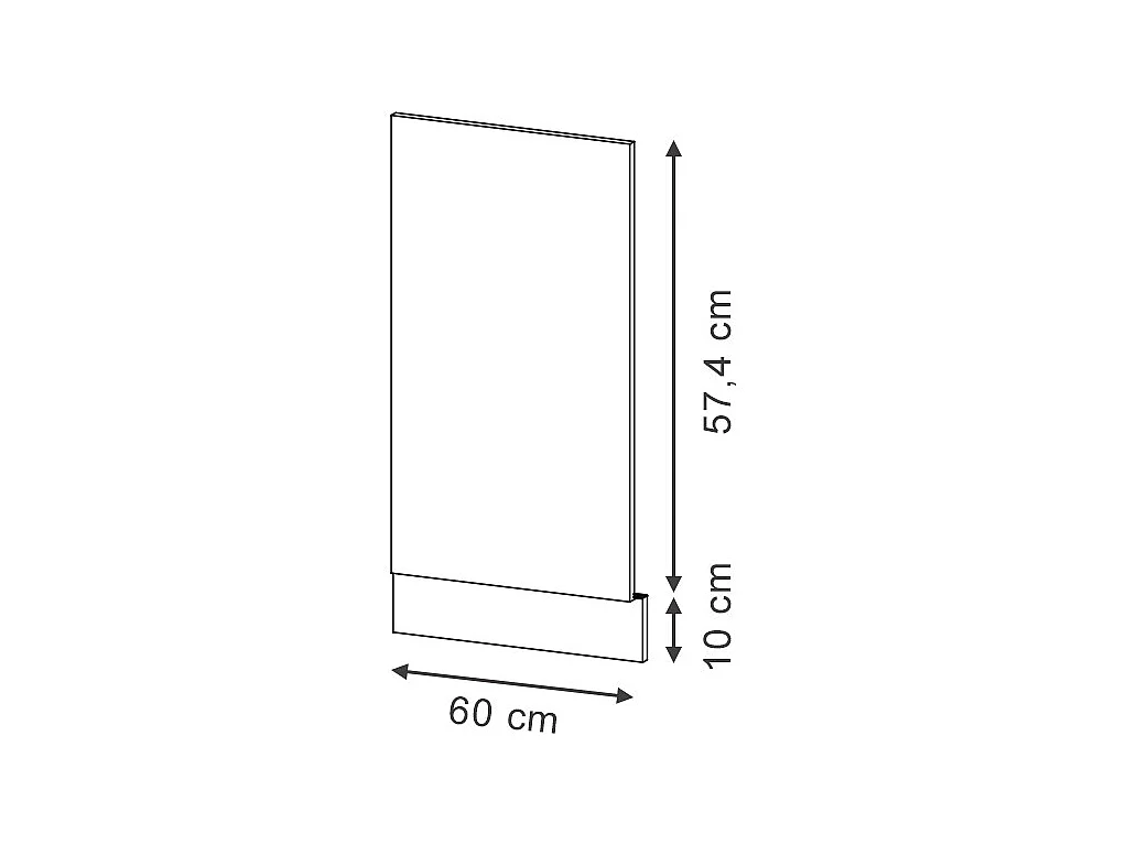 Façade chêne de force doré 60x1.6x67.4 fame-line