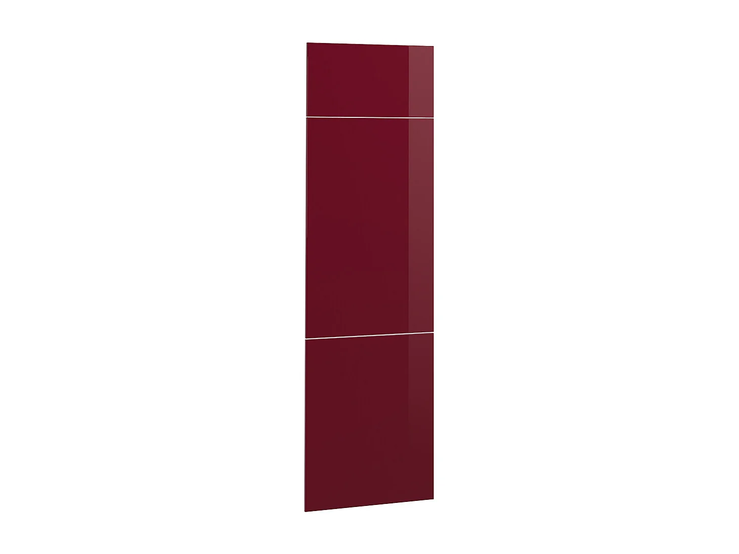 Façade de cuisine rouge brillant 59.6x1.6x196 r-line