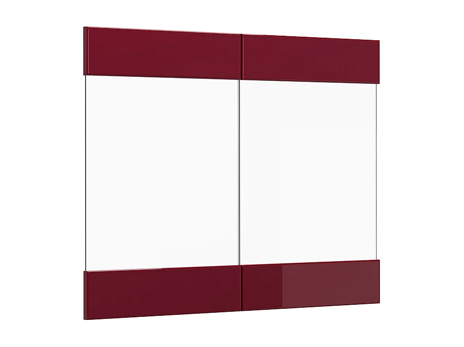 Façade de cuisine rouge brillant 79.2x1.6x59 r-line