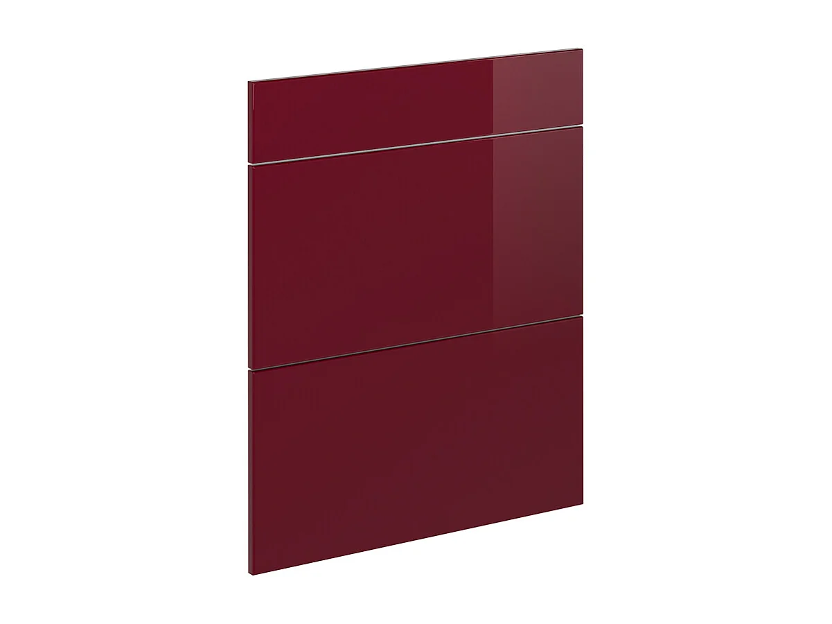 Façade de cuisine rouge brillant 59.6x1.6x71.3 r-line