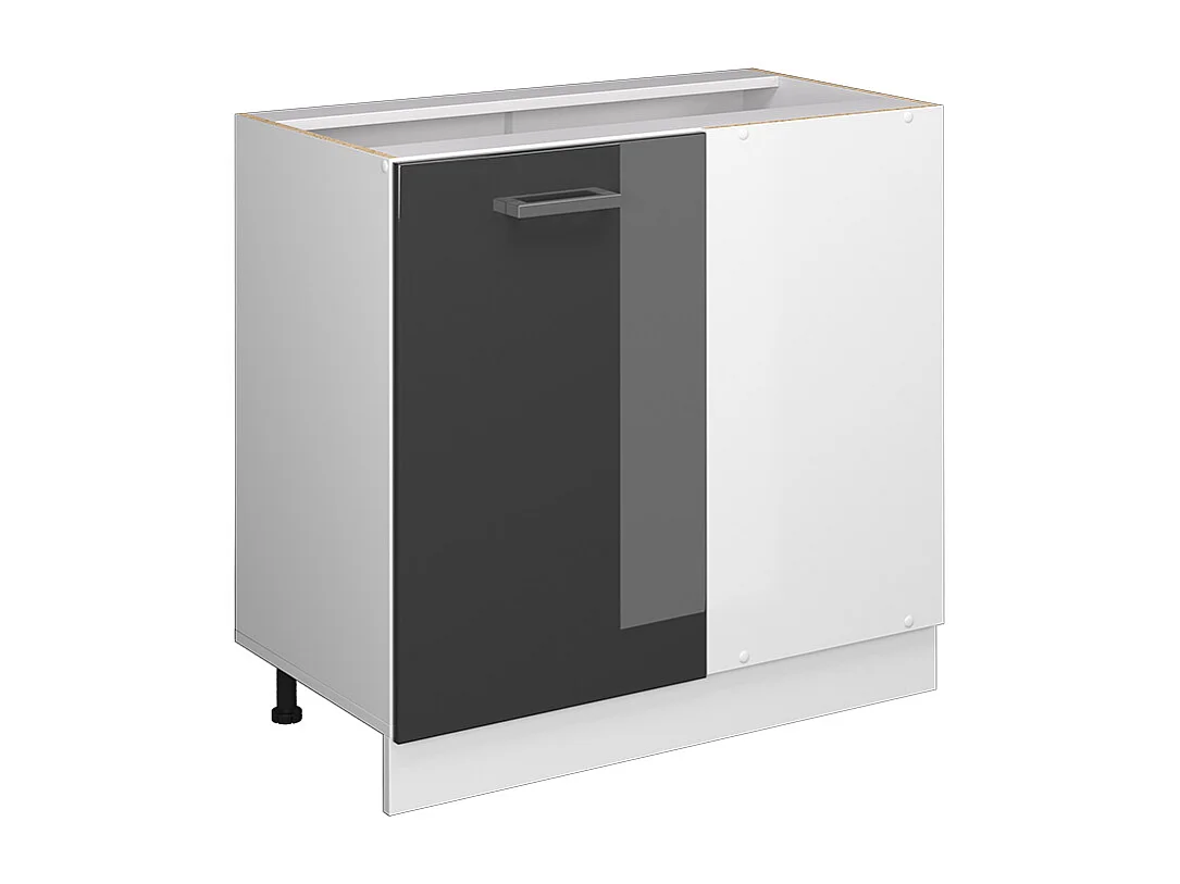 Façade de cuisine anthracite haute brillance 46x1.6x71.6 r-line