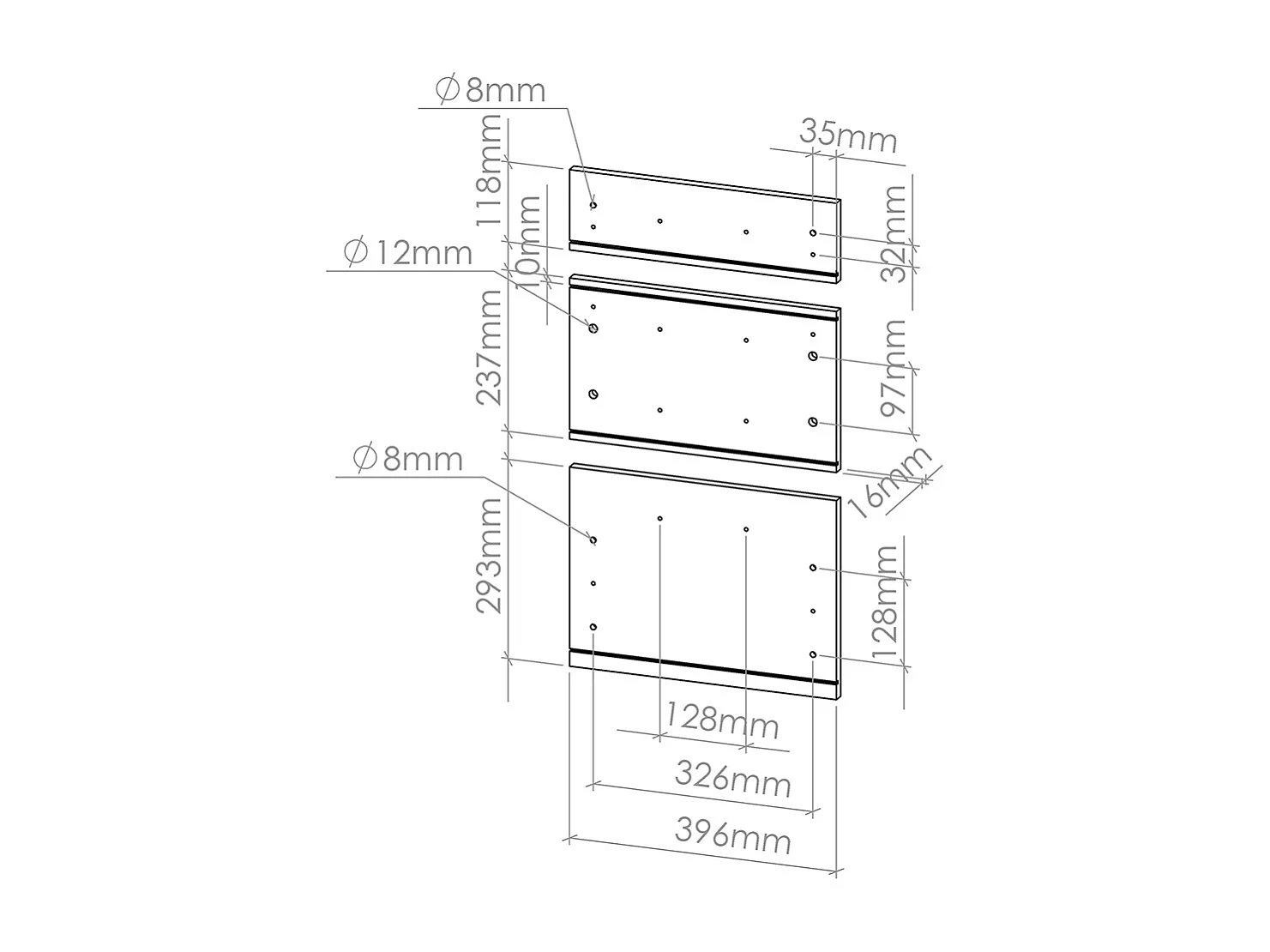 Façade de cuisine sonoma 39.6x1.6x71.3 r-line