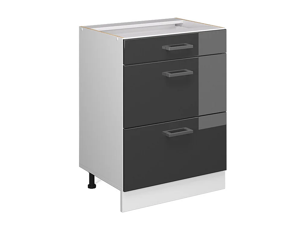 Façade de cuisine anthracite haute brillance 59.6x1.6x71.3 r-line