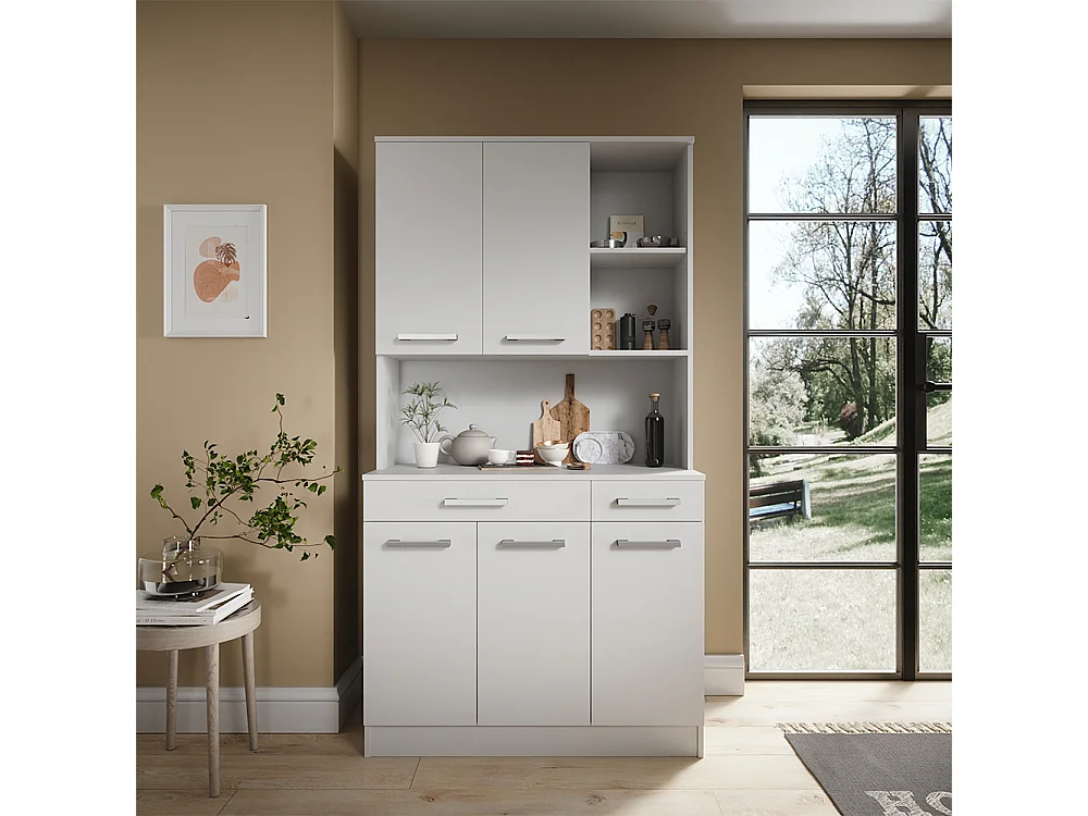 Bufet kuchenny biały 100.1x46x188.5 raul