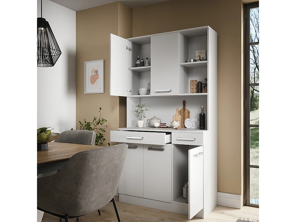 Bufet kuchenny biały 100.1x46x188.5 raul