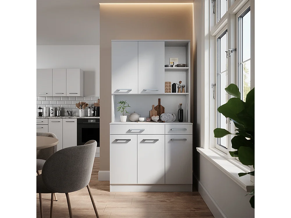 Bufet kuchenny biały 100.1x46x188.5 raul