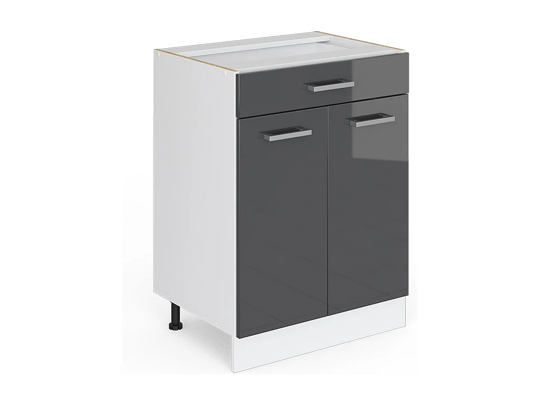 Façade de cuisine anthracite haute brillance 59.2x1.6x70.8 r-line