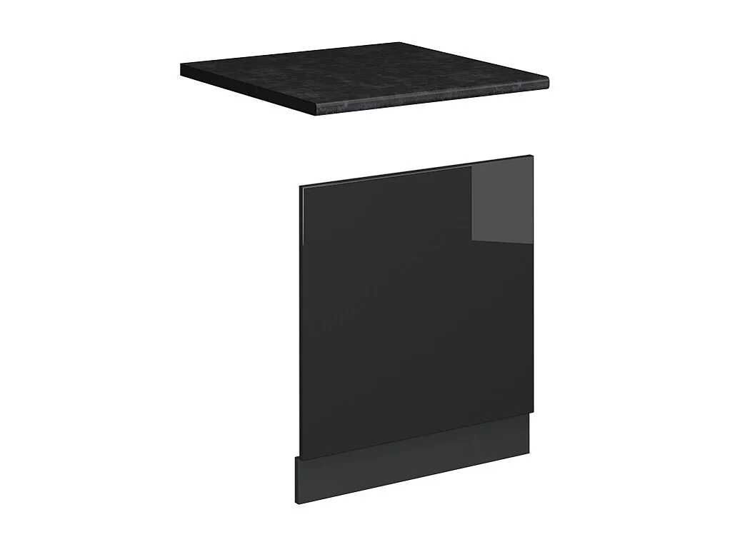 Façade anthracite haute brillance 60x1.6x67.4 fame-line