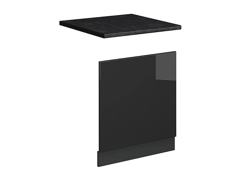 Façade anthracite haute brillance 60x1.6x67.4 fame-line