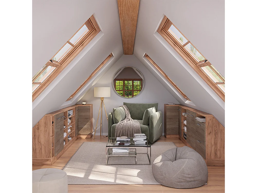 Meuble de cuisine dangle pour combles sonoma 75.6x75.6x81.6 r-line