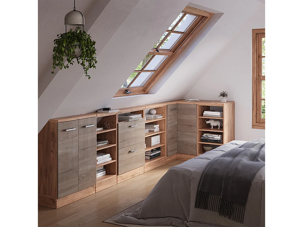 Meuble de cuisine dangle pour combles sonoma 75.6x75.6x81.6 r-line