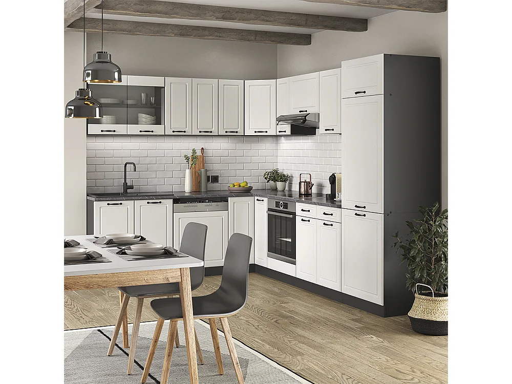 Façade de cuisine blanc campagne 59.6x1.6x71.3 r-line