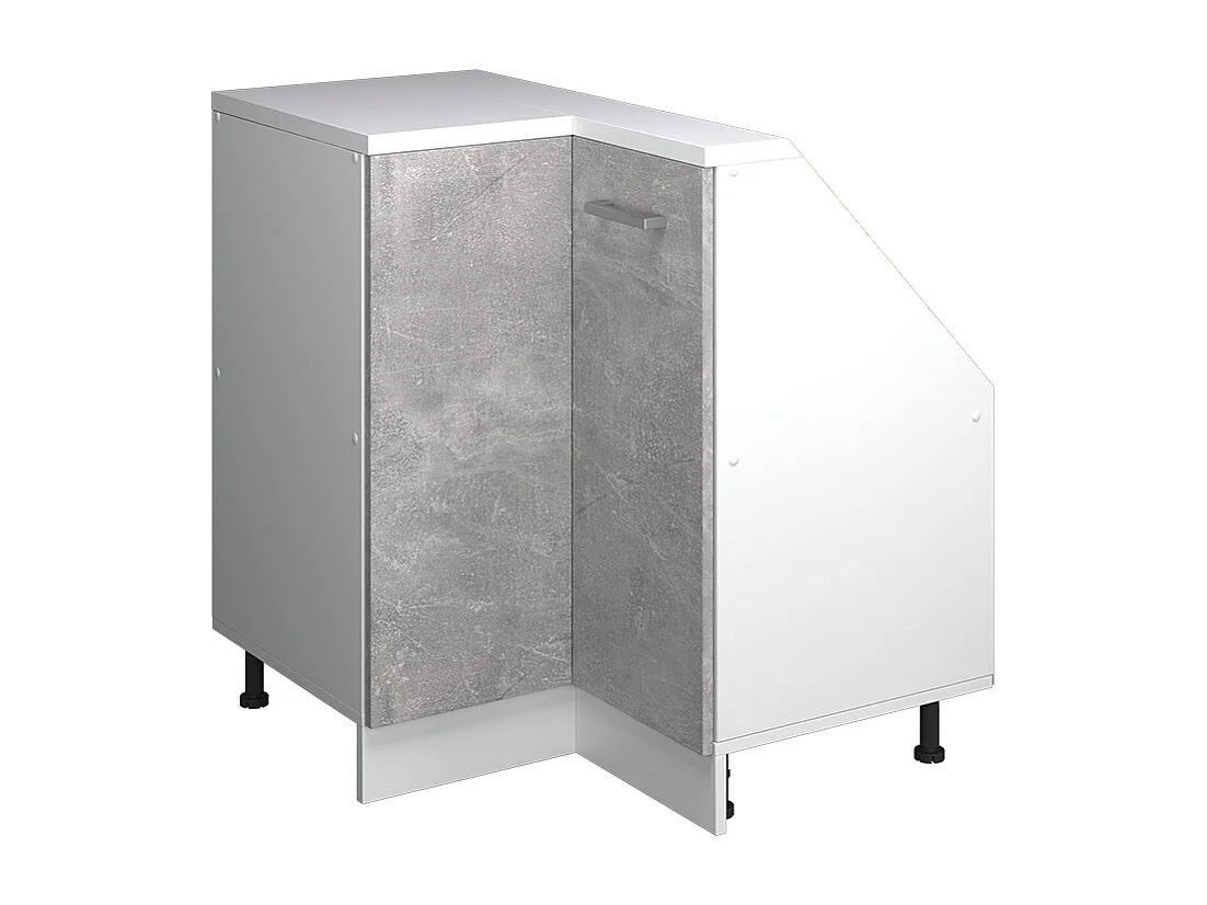 Eck-Küchenschrank für Dachschrägen beton 75.6x75.6x81.6 r-line