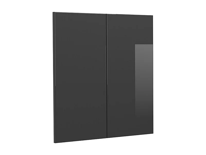 Façade de cuisine anthracite haute brillance 59.2x1.6x59 r-line