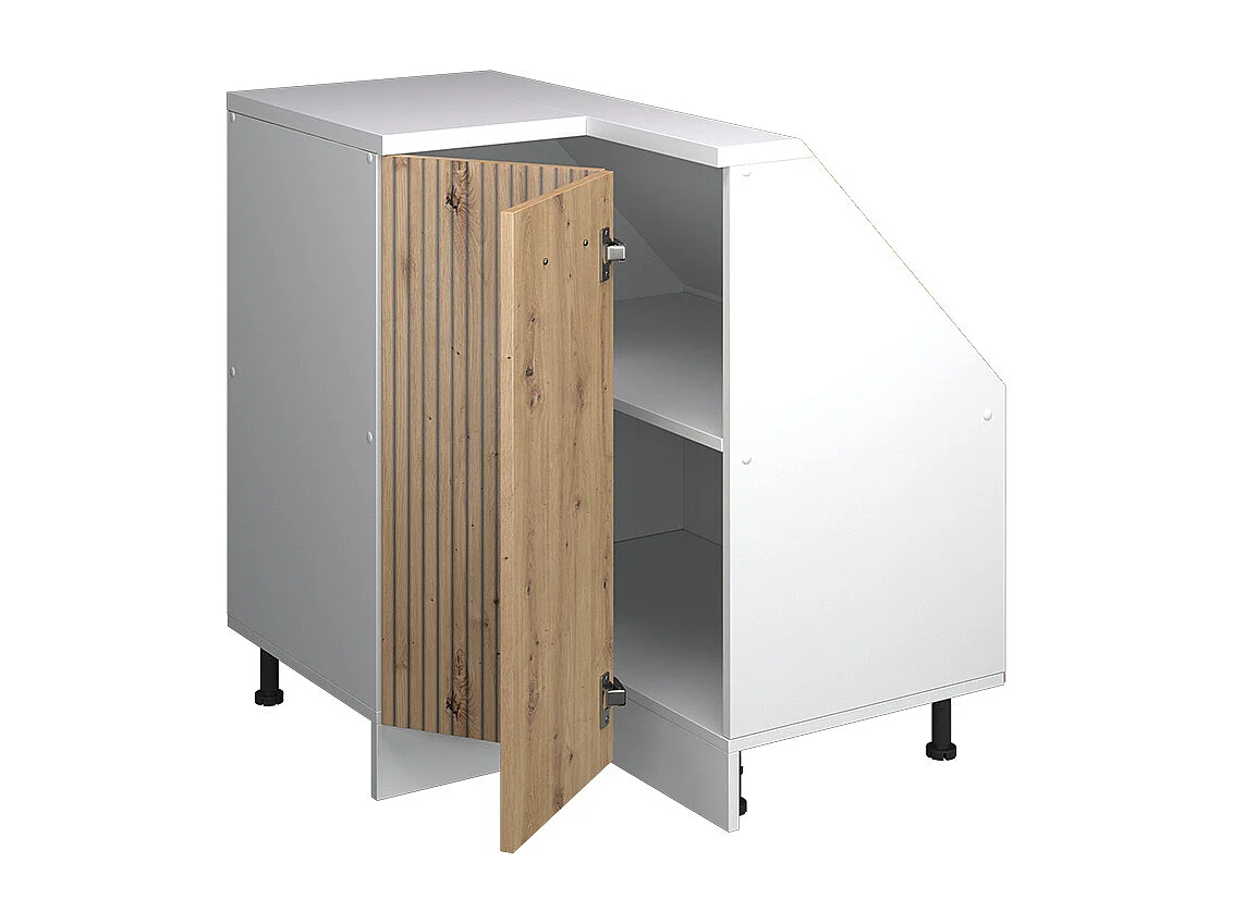 Corner kitchen cabinet for sloping roofs artisan oak 75.6x75.6x81.6 r-line
