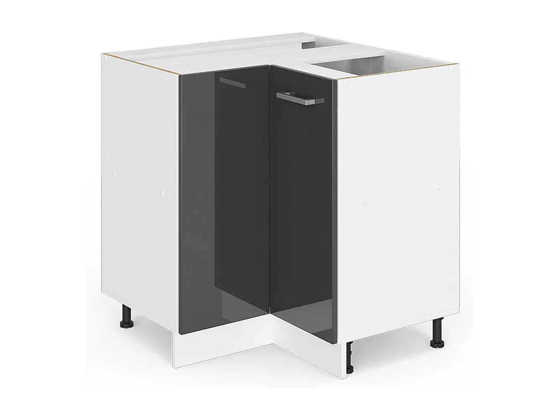 Façade de cuisine anthracite haute brillance 59.2x1.6x71.3 r-line