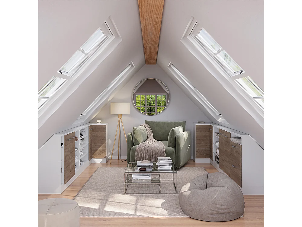 Meuble de cuisine dangle pour combles sonoma 75.6x75.6x81.6 r-line