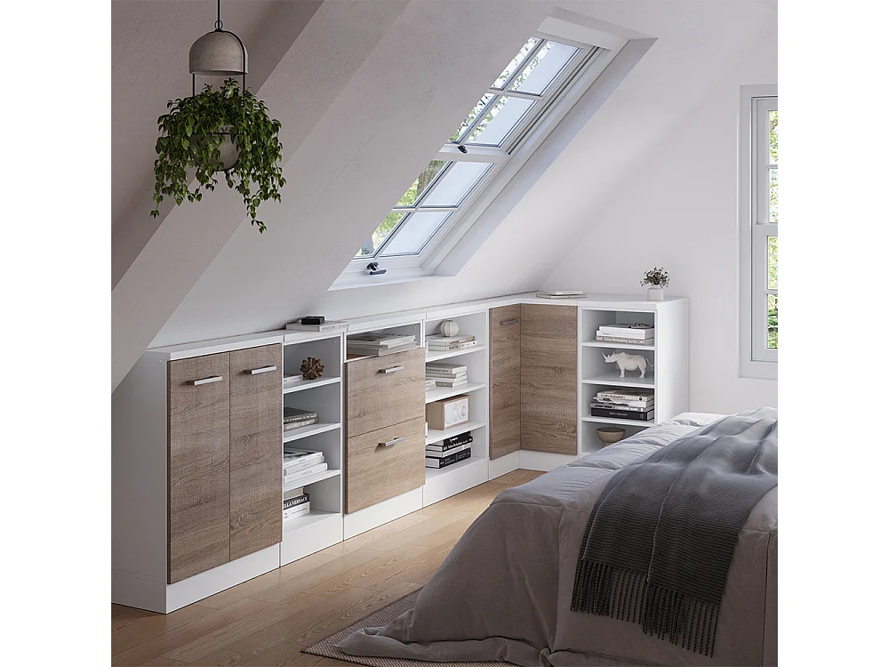 Meuble de cuisine dangle pour combles sonoma 75.6x75.6x81.6 r-line