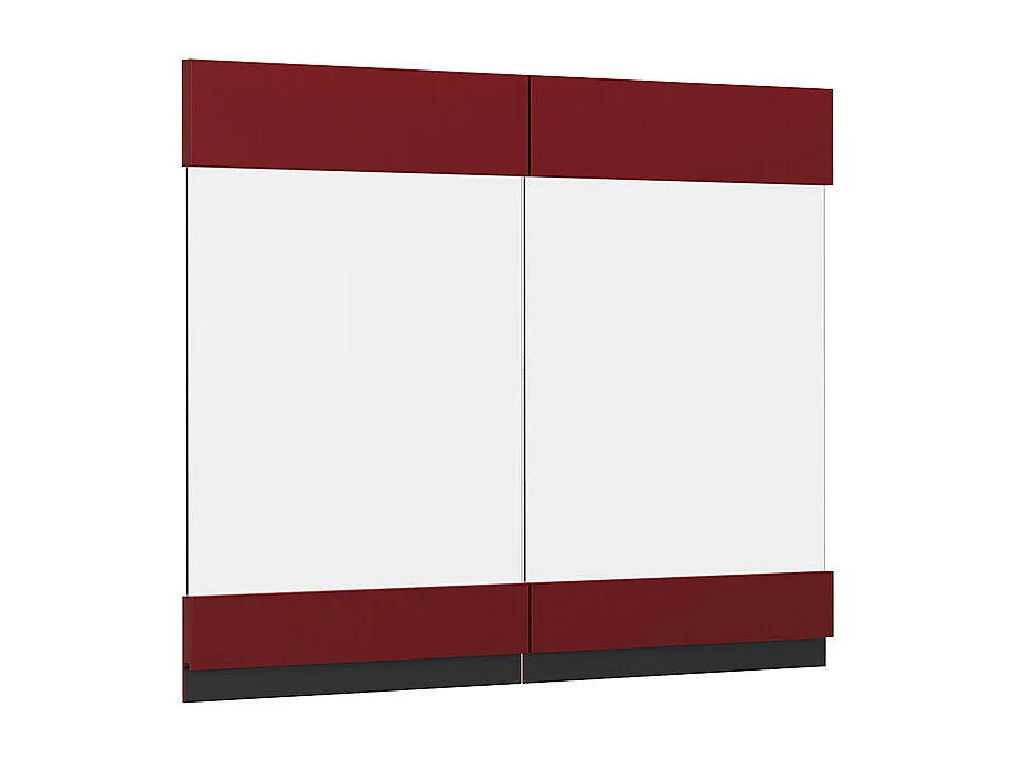 Façade de cuisine rouge 79.2x1.6x59 r-line