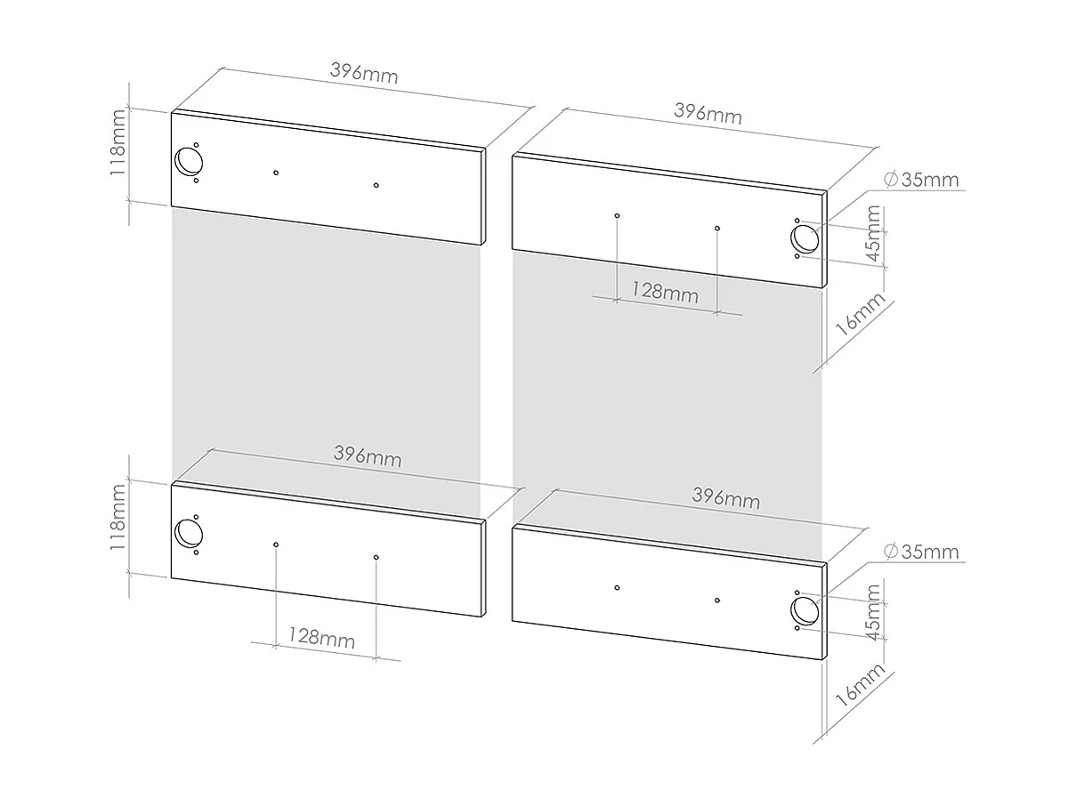Façade de cuisine rouge 79.2x1.6x59 r-line