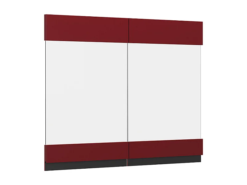 Façade de cuisine rouge 79.2x1.6x59 r-line