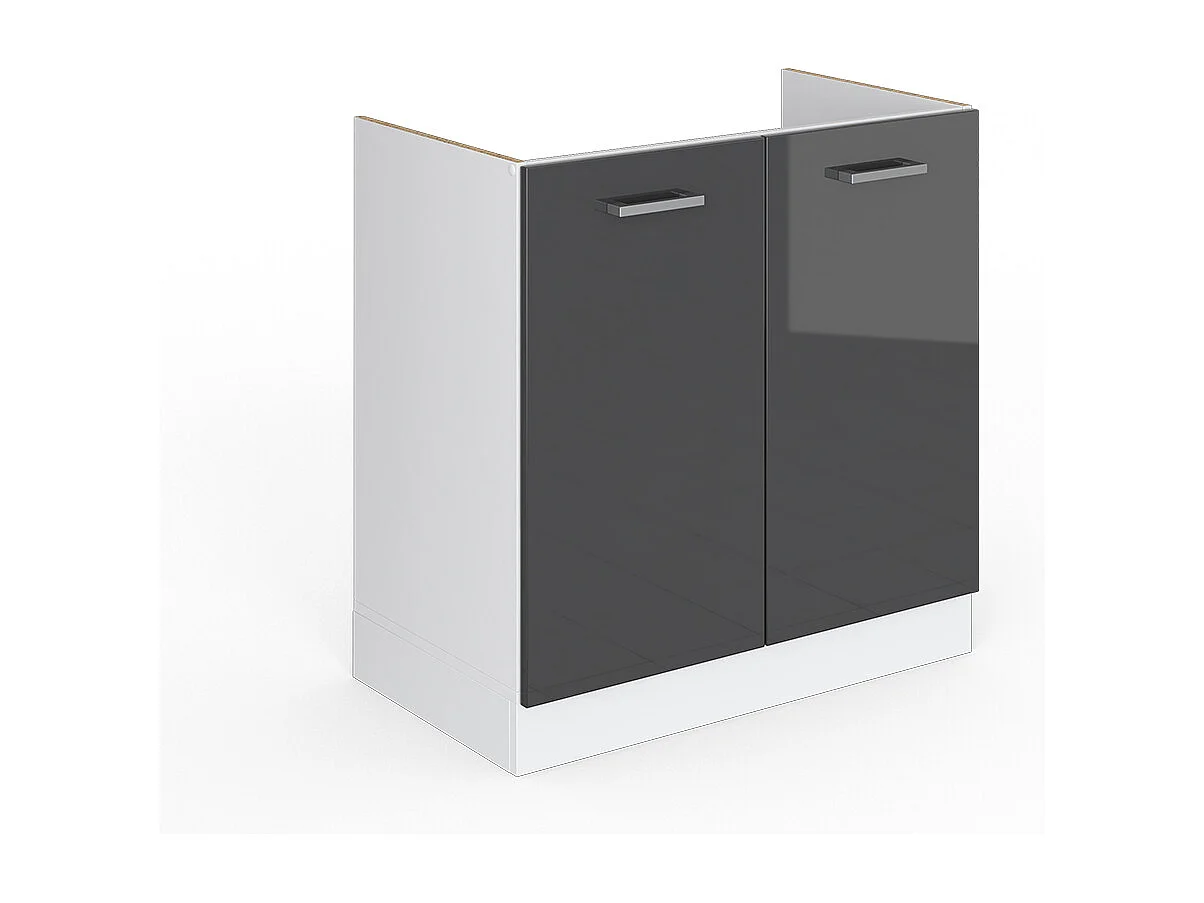 Façade de cuisine anthracite haute brillance 79.2x1.6x71.3 r-line