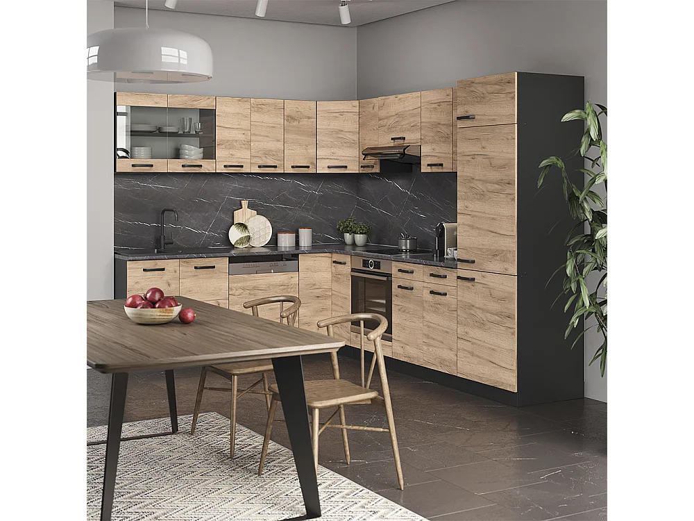 Façade de cuisine chêne de force doré 46x1.6x71.6 r-line