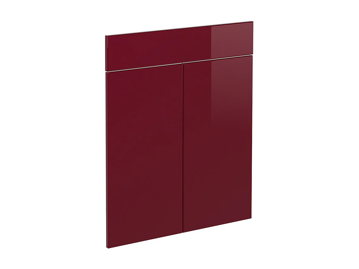 Façade de cuisine rouge brillant 59.2x1.6x70.8 r-line