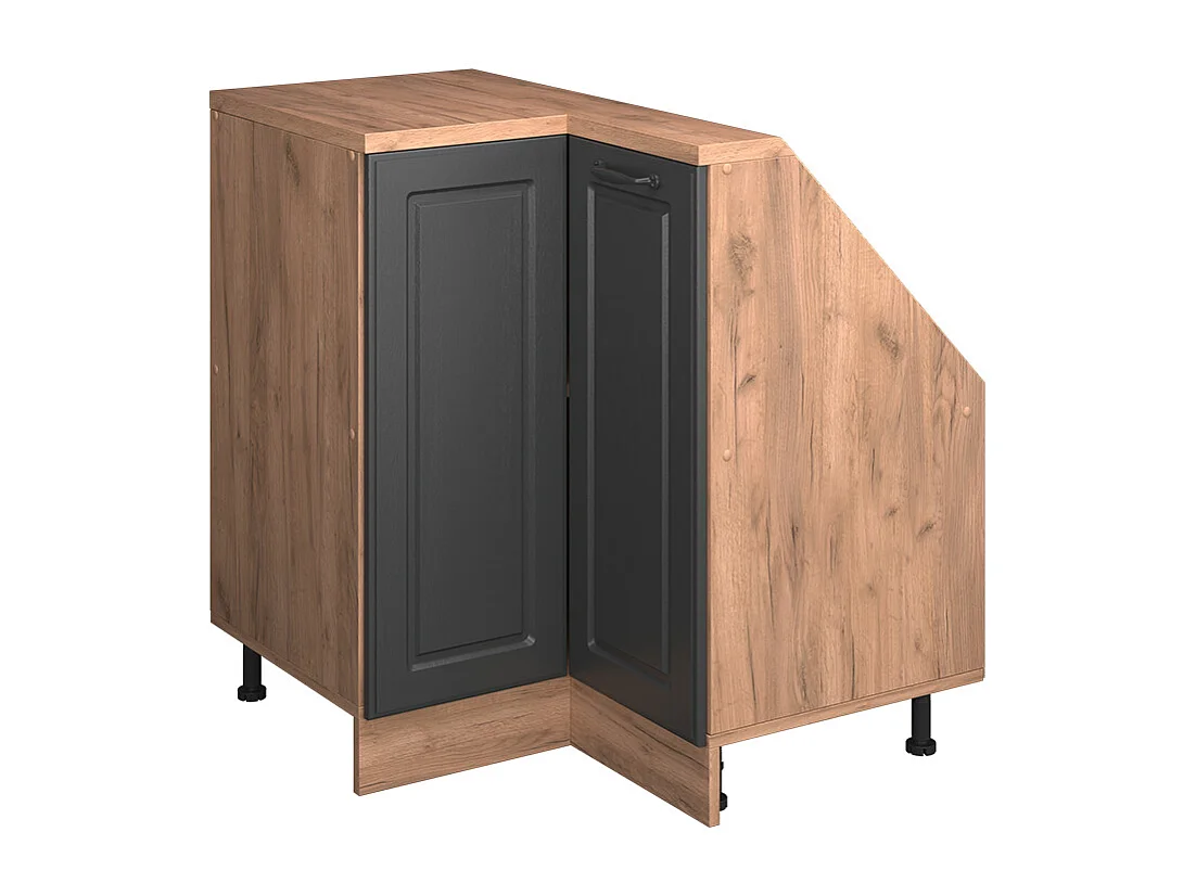 Corner kitchen cabinet for sloping roofs anthracite country house 75.6x75.6x81.6 r-line